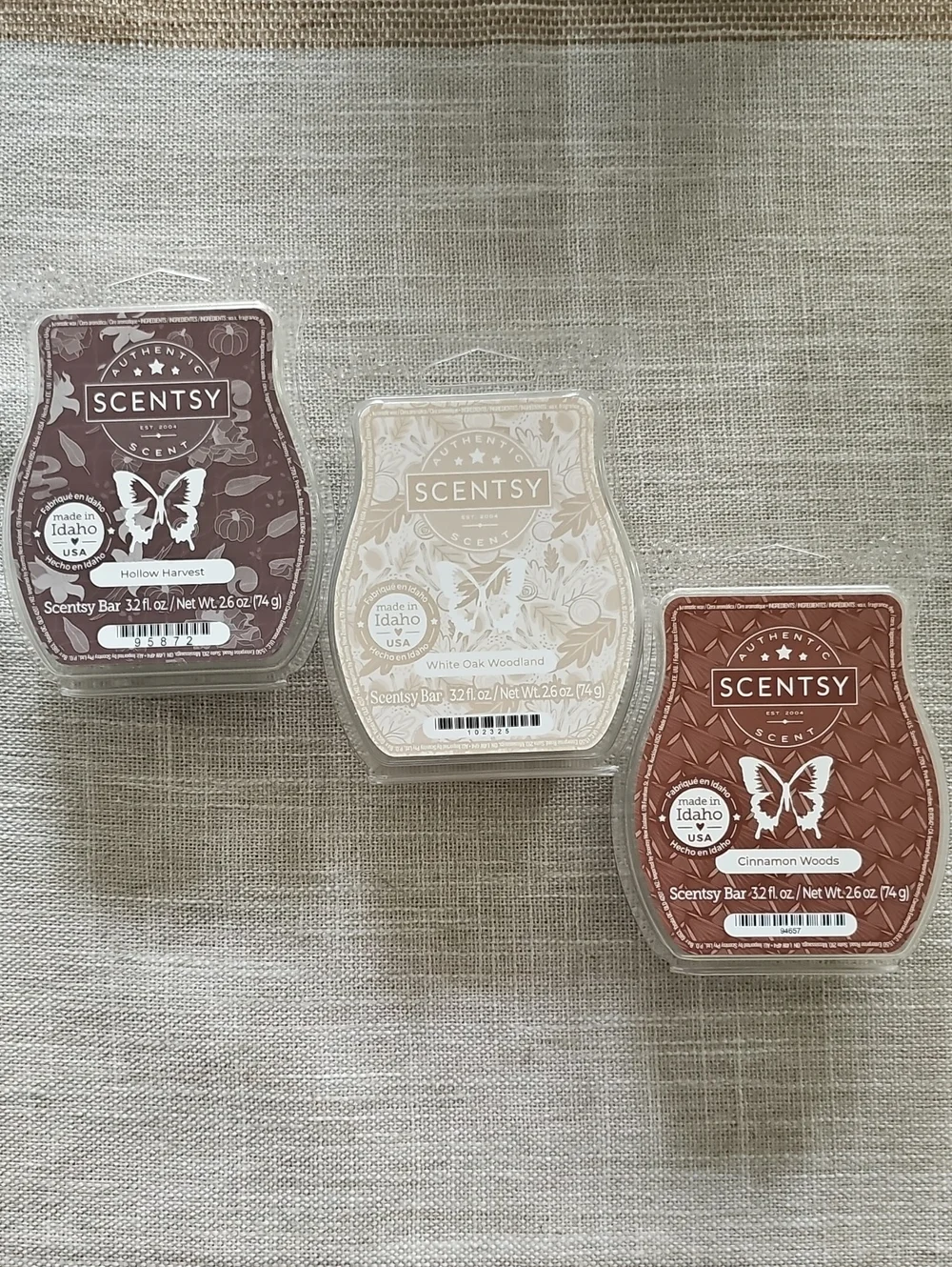 Scentsy Wax Bar Trio - Neutral & Warm Tones